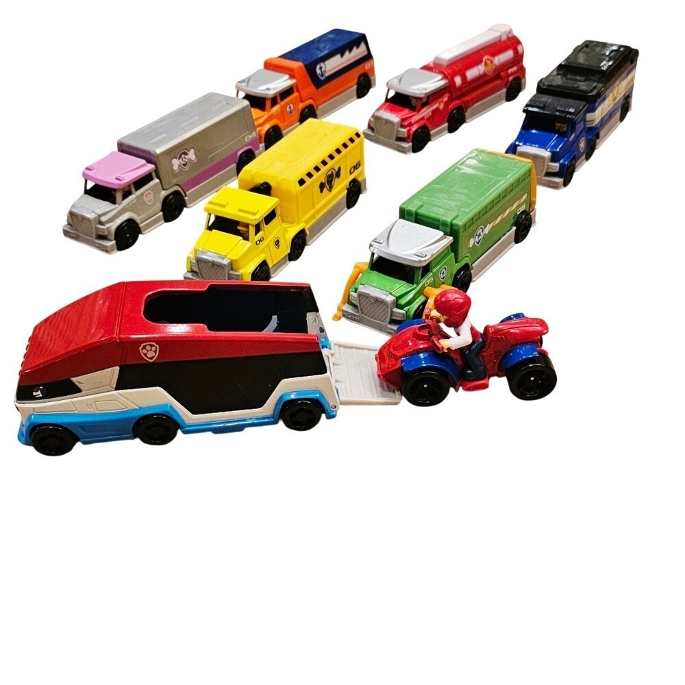 Paw Patrol mini Pups True Metal Diecast Vehicle‎ Lot 8pc Ryder Marshall Chase